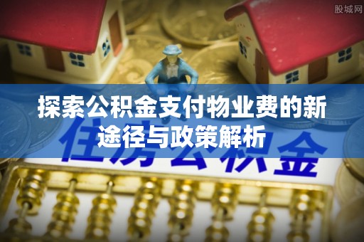 荥经探索公积金支付物业费的新途径与政策解析