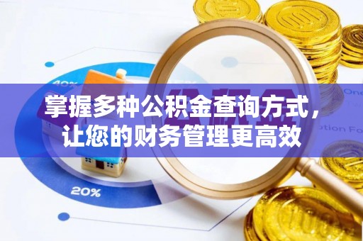 荥经掌握多种公积金查询方式，让您的财务管理更高效