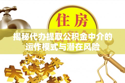 荥经揭秘代办提取公积金中介的运作模式与潜在风险