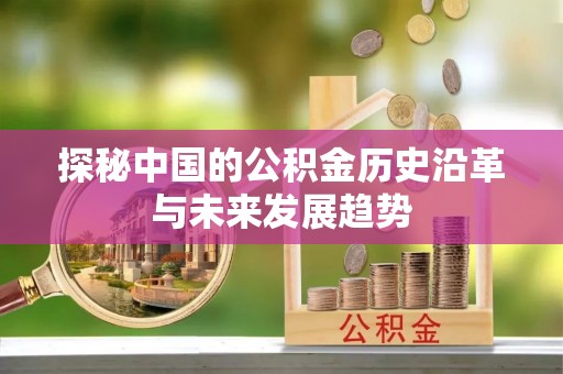 荥经探秘中国的公积金历史沿革与未来发展趋势