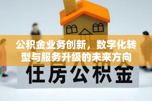 荥经公积金业务创新，数字化转型与服务升级的未来方向