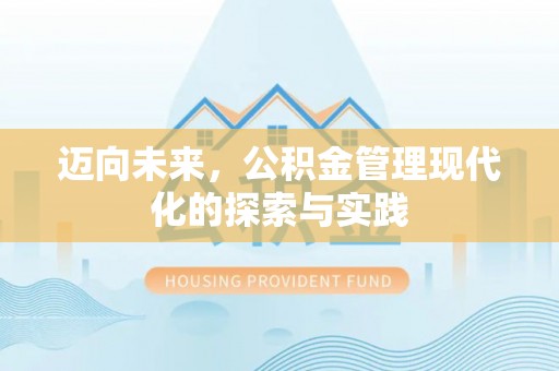 荥经迈向未来，公积金管理现代化的探索与实践