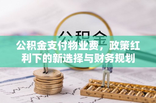 荥经公积金支付物业费，政策红利下的新选择与财务规划