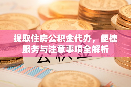 荥经提取住房公积金代办，便捷服务与注意事项全解析