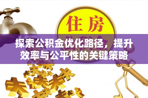 荥经探索公积金优化路径，提升效率与公平性的关键策略