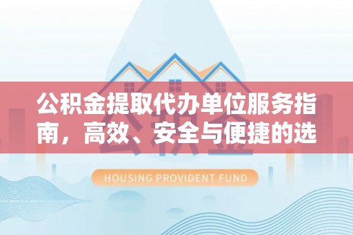 荥经公积金提取代办单位服务指南，高效、安全与便捷的选择