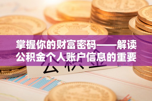 荥经掌握你的财富密码——解读公积金个人账户信息的重要性