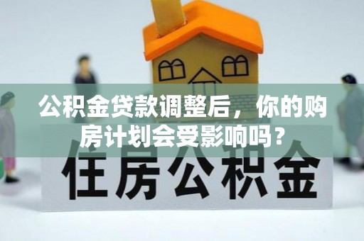 荥经公积金贷款调整后，你的购房计划会受影响吗？