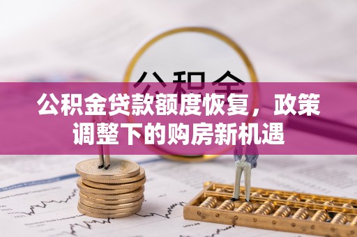 荥经公积金贷款额度恢复，政策调整下的购房新机遇