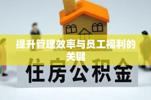 荥经提升管理效率与员工福利的关键