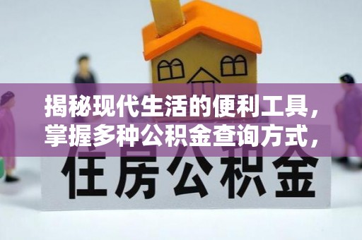 荥经揭秘现代生活的便利工具，掌握多种公积金查询方式，让财富管理更轻松