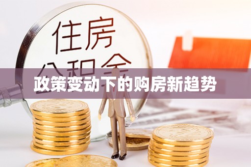 荥经政策变动下的购房新趋势