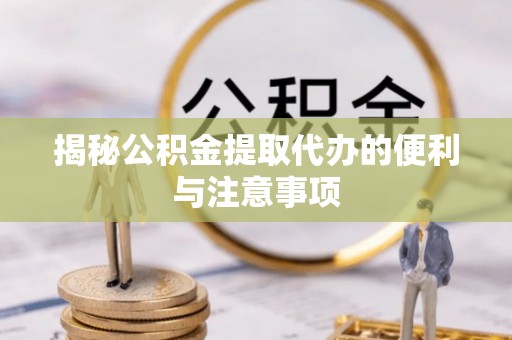 荥经揭秘公积金提取代办的便利与注意事项