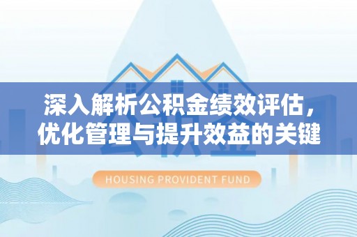 荥经深入解析公积金绩效评估，优化管理与提升效益的关键路径