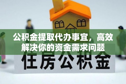 荥经公积金提取代办事宜，高效解决你的资金需求问题