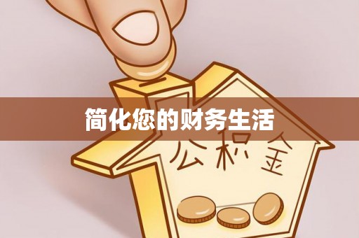 荥经简化您的财务生活