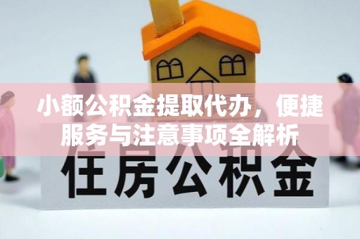 荥经小额公积金提取代办，便捷服务与注意事项全解析