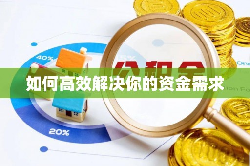 荥经如何高效解决你的资金需求