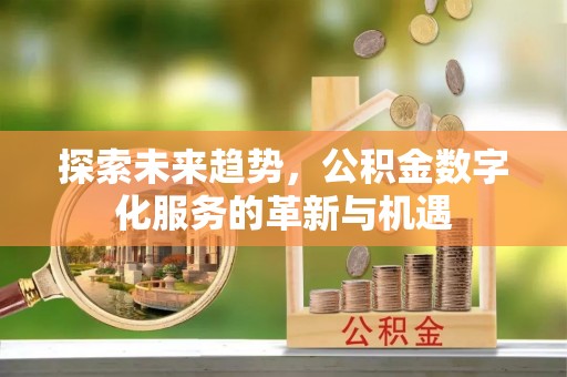荥经探索未来趋势，公积金数字化服务的革新与机遇