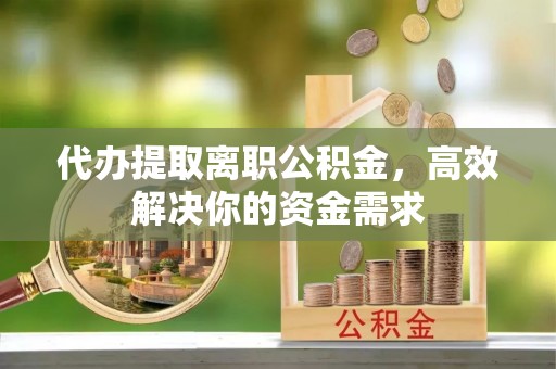 荥经代办提取离职公积金，高效解决你的资金需求