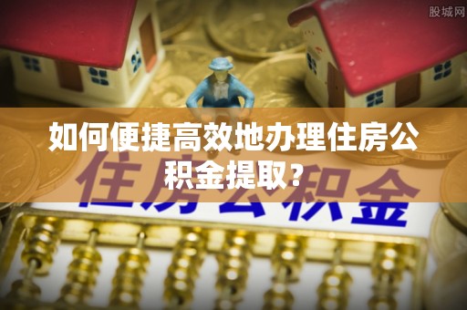荥经如何便捷高效地办理住房公积金提取？
