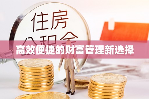 荥经高效便捷的财富管理新选择