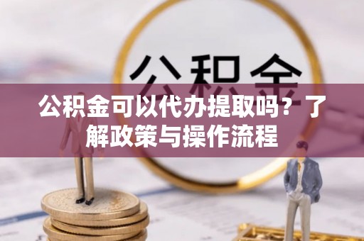 荥经公积金可以代办提取吗？了解政策与操作流程