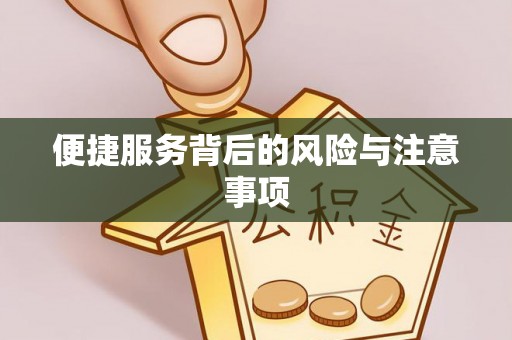 荥经便捷服务背后的风险与注意事项